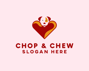 Heart - Cute Heart Dog logo design
