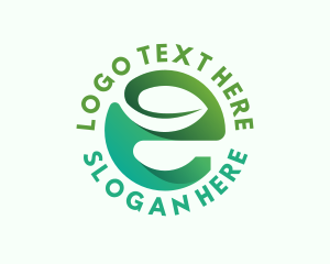 Green - Organic Boutique Letter E logo design