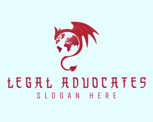 Mythical - Mythical Dragon Globe logo design