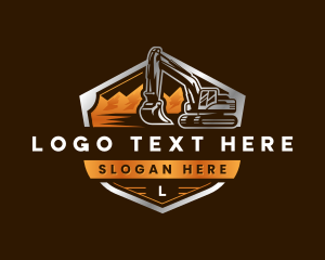 Construction Builder Excavator Logo