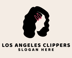 Beauty Lounge - Curly Girl Hair Pin logo design
