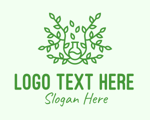 Vegetarian - Green Vine Plant logo design