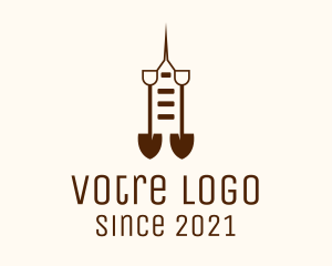 Construction Shovel Tower logo design