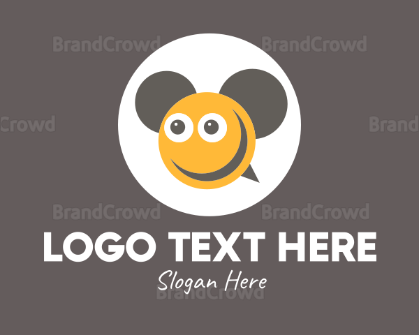 Smiley Bee Ears Logo