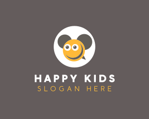 Smiley Bee Ears logo design