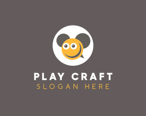 Smiley Bee Ears logo design