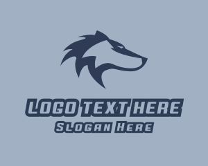 Blue - Animal Wolf Hound logo design
