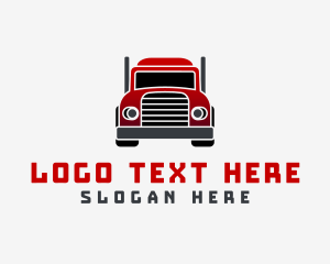 Moving Company - Red Logistics Truck logo design