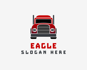 Red Logistics Truck Logo