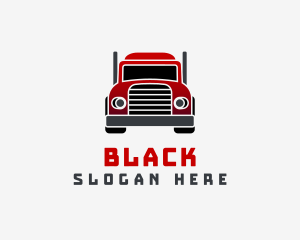 Trailer - Red Logistics Truck logo design