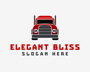 Movers - Red Logistics Truck logo design