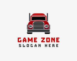 Towing - Red Logistics Truck logo design