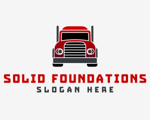 Transportation - Red Logistics Truck logo design