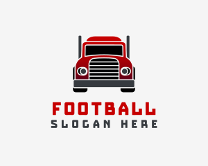 Movers - Red Logistics Truck logo design