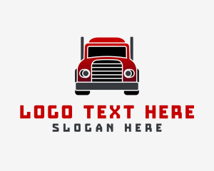 Moving - Red Logistics Truck logo design