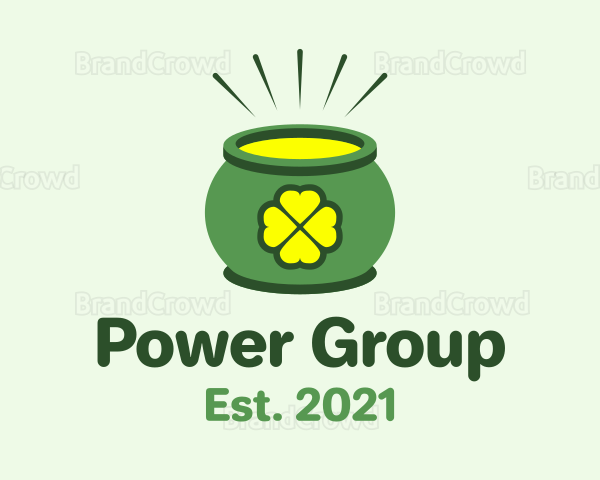 Pot of Gold Clover Logo