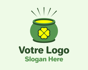 Pot of Gold Clover Logo