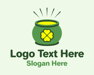 Pot of Gold Clover Logo