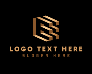 Letter LE - Modern Geometric Letter E logo design