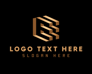 Modern Geometric Letter E Logo