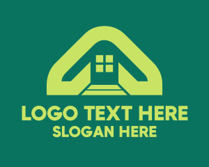 House - Green Realty House logo design