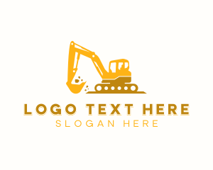Mining - Excavator Heavy Equipment logo design