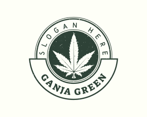 Marijuana Cannabis Badge logo design