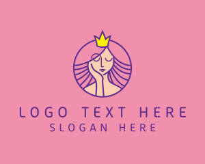 Pageant - Beauty Crown Woman logo design