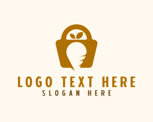 Tuber - Carrot Shopping Bag logo design