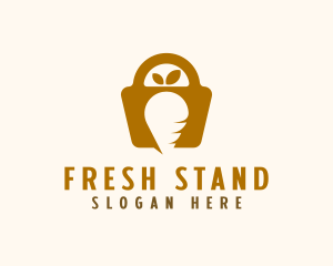 Stand - Carrot Shopping Bag logo design
