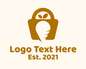 Stand - Gold Carrot Shopping Bag logo design