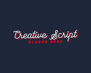 Cursive Shadow Script logo design