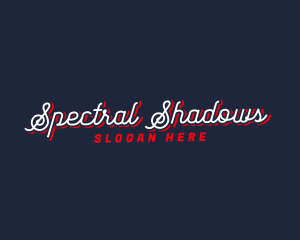 Cursive Shadow Script logo design