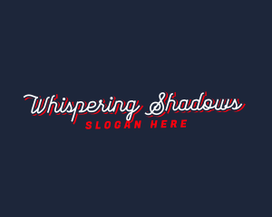 Cursive Shadow Script logo design