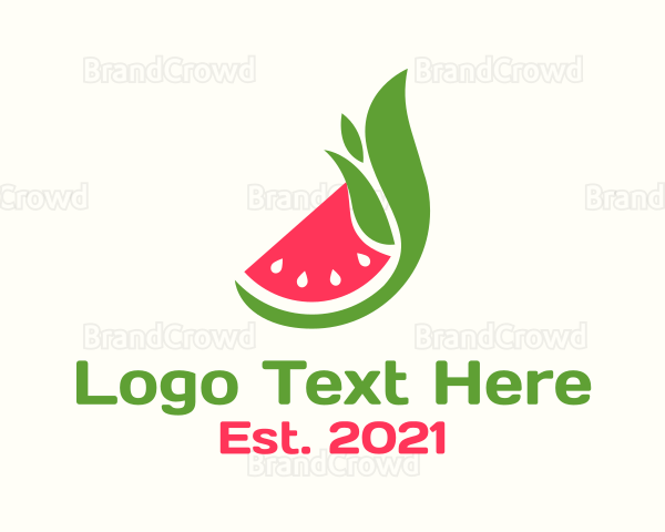 Watermelon Fruit Harvest Logo