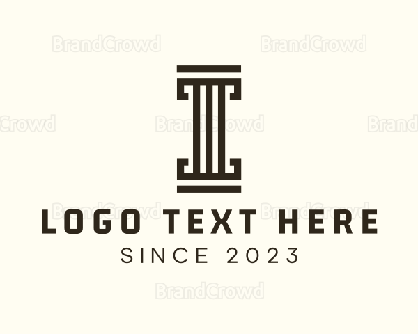 Simple Pillar Letter I Logo