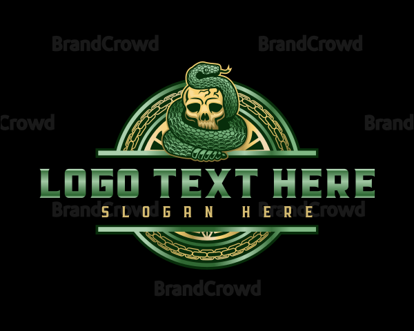 Snake Chain Skull Logo