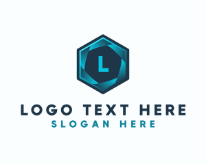 Hexagon - Photo Camera Shutter logo design