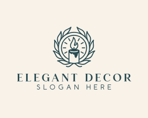 Decor - Candlelight Wreath Decoration logo design