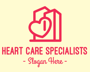 Cardiologist - Red Heart Buildings logo design