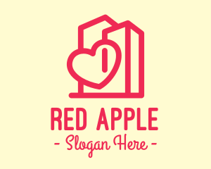 Red - Red Heart Buildings logo design