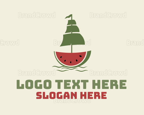 Sliced Watermelon Ship Logo