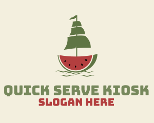 Sliced Watermelon Ship logo design