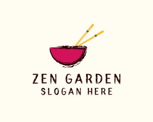 Asian - Asian Chopsticks Bowl logo design