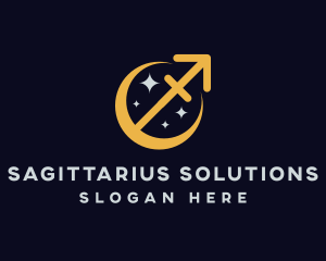 Sagittarius Zodiac Sign logo design