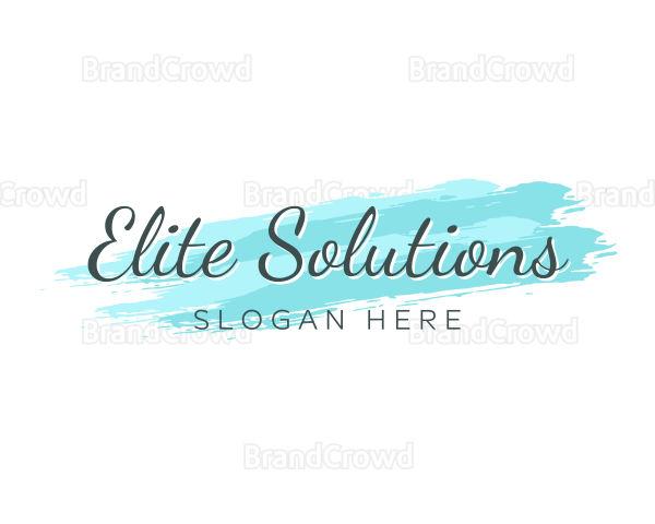 Feminine Watercolor Wordmark Logo