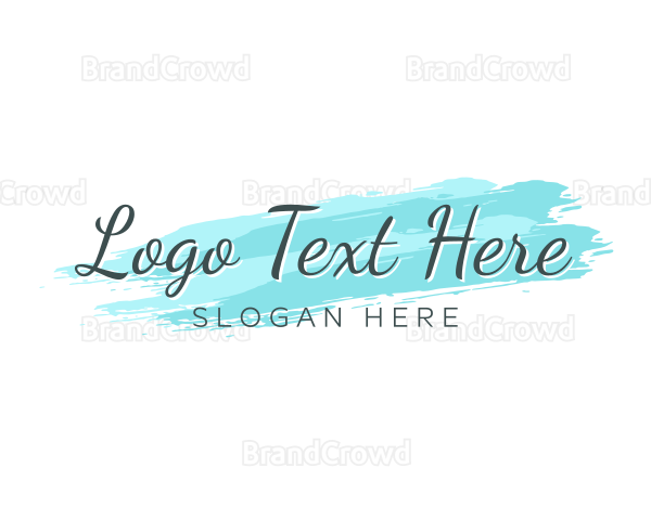 Feminine Watercolor Wordmark Logo