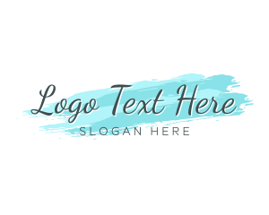 Beautiful - Feminine Watercolor Wordmark logo design