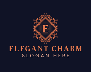 Elegant Floral Crest logo design