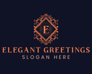 Elegant Floral Crest logo design